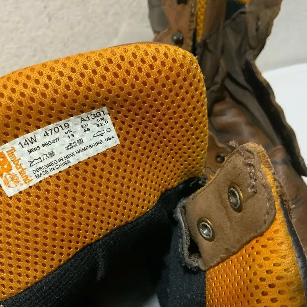 Timberland Pro 277 safety work boots steel toe men’s size 14W